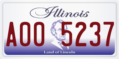 IL license plate A005237