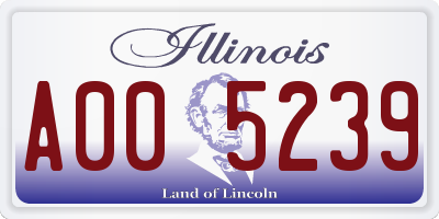 IL license plate A005239