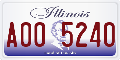 IL license plate A005240