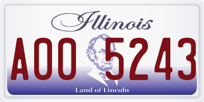 IL license plate A005243