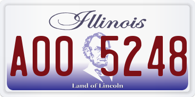 IL license plate A005248