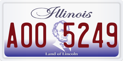 IL license plate A005249