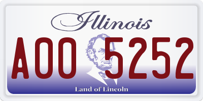 IL license plate A005252