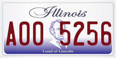 IL license plate A005256