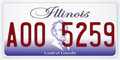 IL license plate A005259