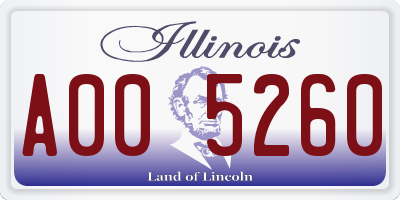 IL license plate A005260