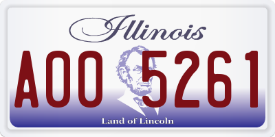 IL license plate A005261