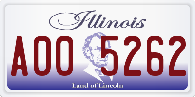 IL license plate A005262