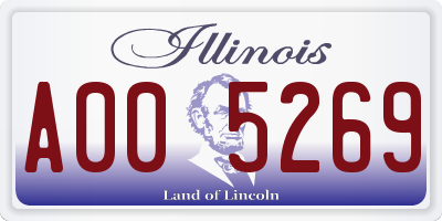 IL license plate A005269