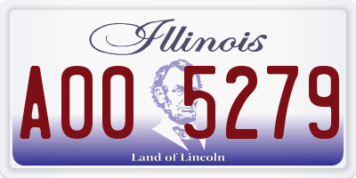 IL license plate A005279