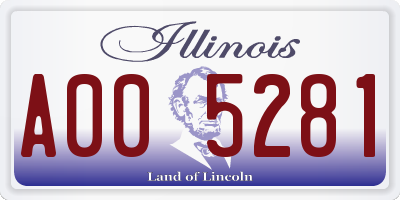 IL license plate A005281