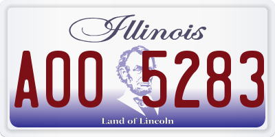 IL license plate A005283