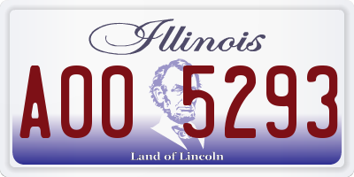 IL license plate A005293