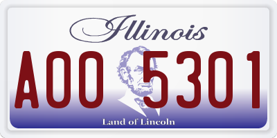 IL license plate A005301