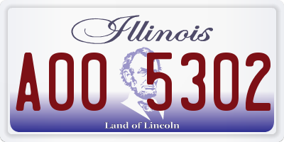 IL license plate A005302