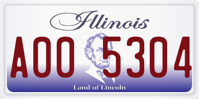 IL license plate A005304