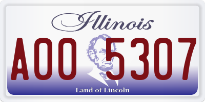 IL license plate A005307