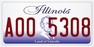 IL license plate A005308