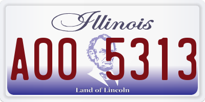 IL license plate A005313