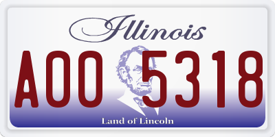 IL license plate A005318