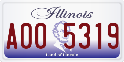 IL license plate A005319