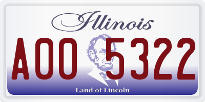 IL license plate A005322