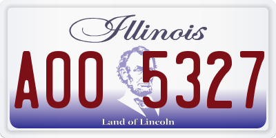 IL license plate A005327