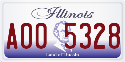 IL license plate A005328