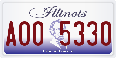 IL license plate A005330