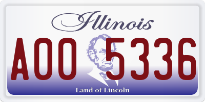 IL license plate A005336