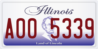 IL license plate A005339