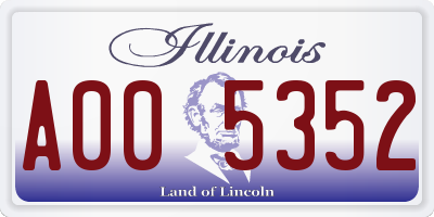 IL license plate A005352