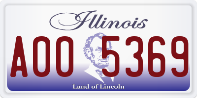 IL license plate A005369