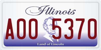 IL license plate A005370