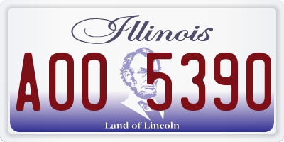 IL license plate A005390