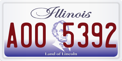 IL license plate A005392