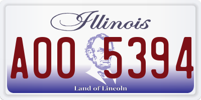 IL license plate A005394