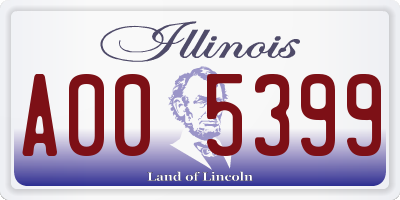 IL license plate A005399