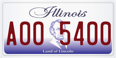 IL license plate A005400