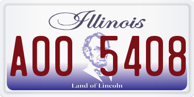 IL license plate A005408