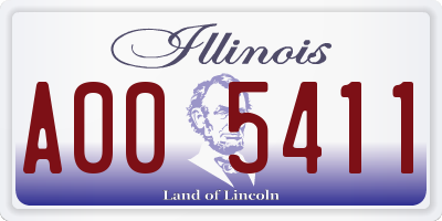 IL license plate A005411