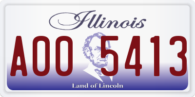 IL license plate A005413