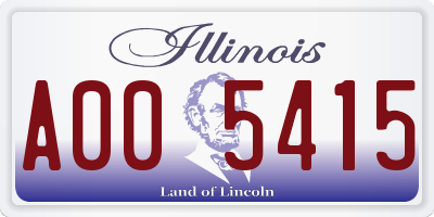 IL license plate A005415