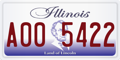 IL license plate A005422