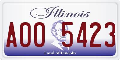 IL license plate A005423