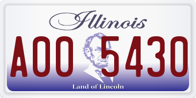 IL license plate A005430