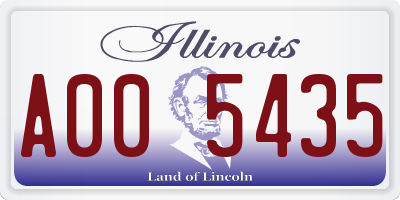 IL license plate A005435