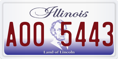 IL license plate A005443