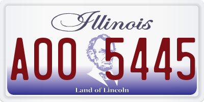 IL license plate A005445