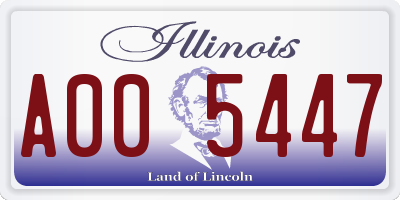 IL license plate A005447